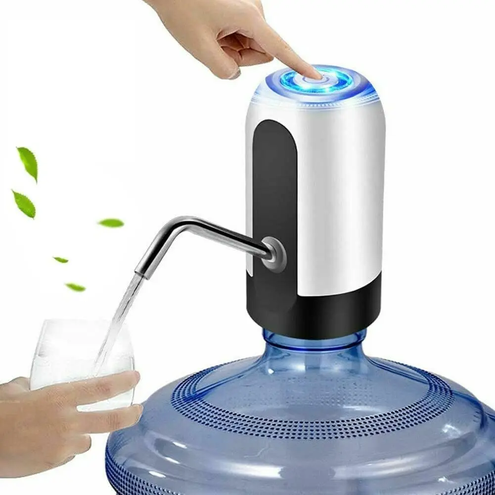 One-Touch 5 Gallon Water Pump, Automatic with High-Capacity Battery, USB-C Portable Dispenser for Home, Office, and Outdoor (Black)