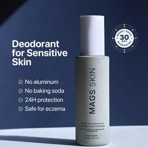 Natural Magnesium Deodorant by MAGS Skin – Zero Irritation, No Stains, Fragrance Free Spray, 24 Hour Odor Control for Sensitive Skin
