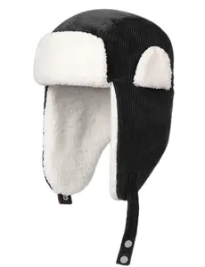 OUTDOOR SHAPING Reflective Trapper Hat for Men & Women – Windproof Hunting Aviator Cap with Warm Forehead Pad & Full Ear Coverage for Extreme Cold Outdoor Activities black color option outdoor cold weather