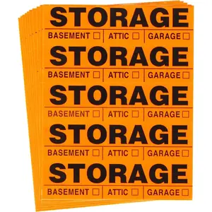 Tag-A-Room Color-Coded Moving Box Labels, 50 Pack for Storage