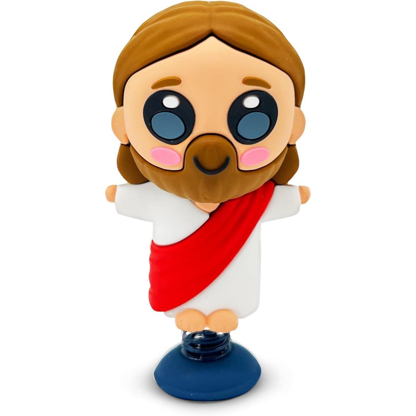 Jesus Dashboard Dancer – Fun Bobblehead of Christ with Open Arms – Religious Car Accessory with Sticky Pad – Cute and Unique Gift for Believers, Christian Drivers & Faithful Friends Jesus Dashboard Dancer – Fun Bobblehead of Christ with Open Arms – Religious Car Accessory with Sticky Pad – Cute and Unique Gift for Believers, Christian Drivers & Faithful Friends