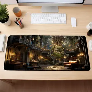 Fantasy Playmat, Nerdy Desk Mat, Bookish Mouse Pad, Adventure Dreams Mousepad, Large Keyboard Pad, Laptop Mat, Dark Academia Mat