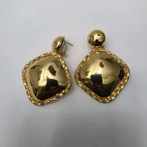 #357. 18K Gold Plated Bold Drop Earring  Unique  High quality  Water Resistant  Hypoallergenic  Nickel Free Every day,  Party .
