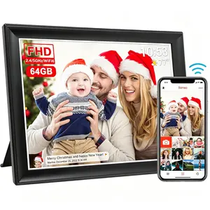 64GB FRAMEO 10.5 Inch Smart WiFi Digital Photo Frame 1920x1280 FHD IPS LCD Touch Screen, Auto-Rotate, 64GB Storage, Support SD Card & USB Drive, Share Moments Instantly via Frameo App from Anywhere
