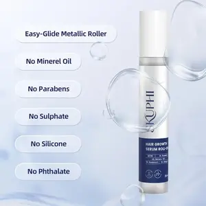 SKUPHI Advanced Hair Rosemary Density Roll-On Massager Serum 25ML – 3% Rosemary, 3% Redensyl, 2% AnaGain, 6% Batana Oil, 2% AnaGain | Paraben-Free | Non-Oily | DHT Blocking | Reduces Hair Fall for Men & Women, Haircare,Travel size