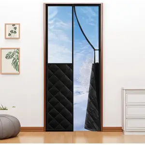 Thermal Insulated Curtain for 36"x 80" Doors - Visible Cover to  Draft, Self-Closing Thick Blanket for Doorway to Keep Warm in Winter, Cool in Summer