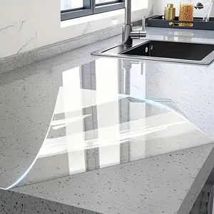 A roll of [23.62 * 393.70 in ] simple transparent HD table top film-anti-furniture surface scratches, stains will be wiped clean, applicable to a variety of scenarios, living room TV cabinets, cabinets, solid wood table top paste