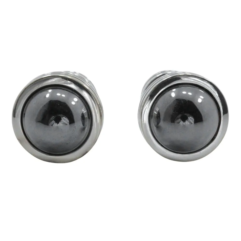 Pre-owned Tiffany & Co. Sterling Silver 925 (Ag925) Small Leather Goods Tiffany Paloma Picasso Silver 925 Hematite Cufflinks