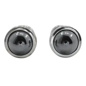 Pre-owned Tiffany & Co. Sterling Silver 925 (Ag925) Small Leather Goods Tiffany Paloma Picasso Silver 925 Hematite Cufflinks