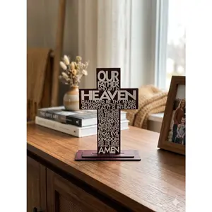 Matthew 6:9 Wooden Cross