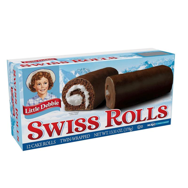 Little Debbie Swiss Rolls Cake 13 Ounce Twin Wrapped Chocolate Cake with Sweet Creme and Fudge Coating 12 Cake Rolls