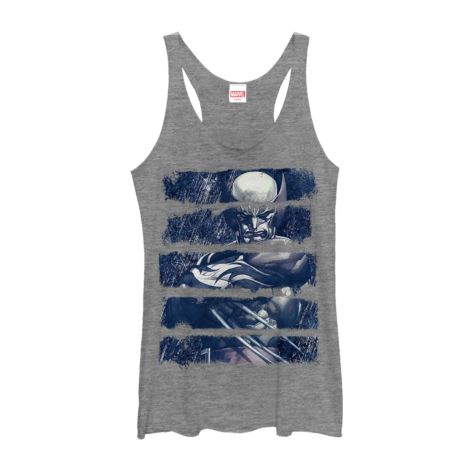 Women's Marvel X-Men Wolverine Streak Panels Racerback Tank Top