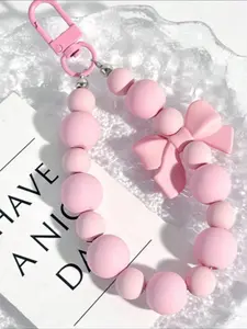 Acrylic Bead Butterfly Decorative Phone Lanyard, Phone Charm, Anti-Loss Wrist Strap Keychain, Ideal for Earphone Cases & Bags, Valentine Gift Option