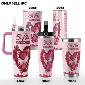 SMS - “Tú & Yo” Vaso Térmico de – Hecho en EE. UU., Conjunto de tazas Tumbler Regalo de Aniversario para Él o Ella, Taza de Amor para Esposo y Esposa, Vaso Especial para Parejas y Momentos Inolvidables