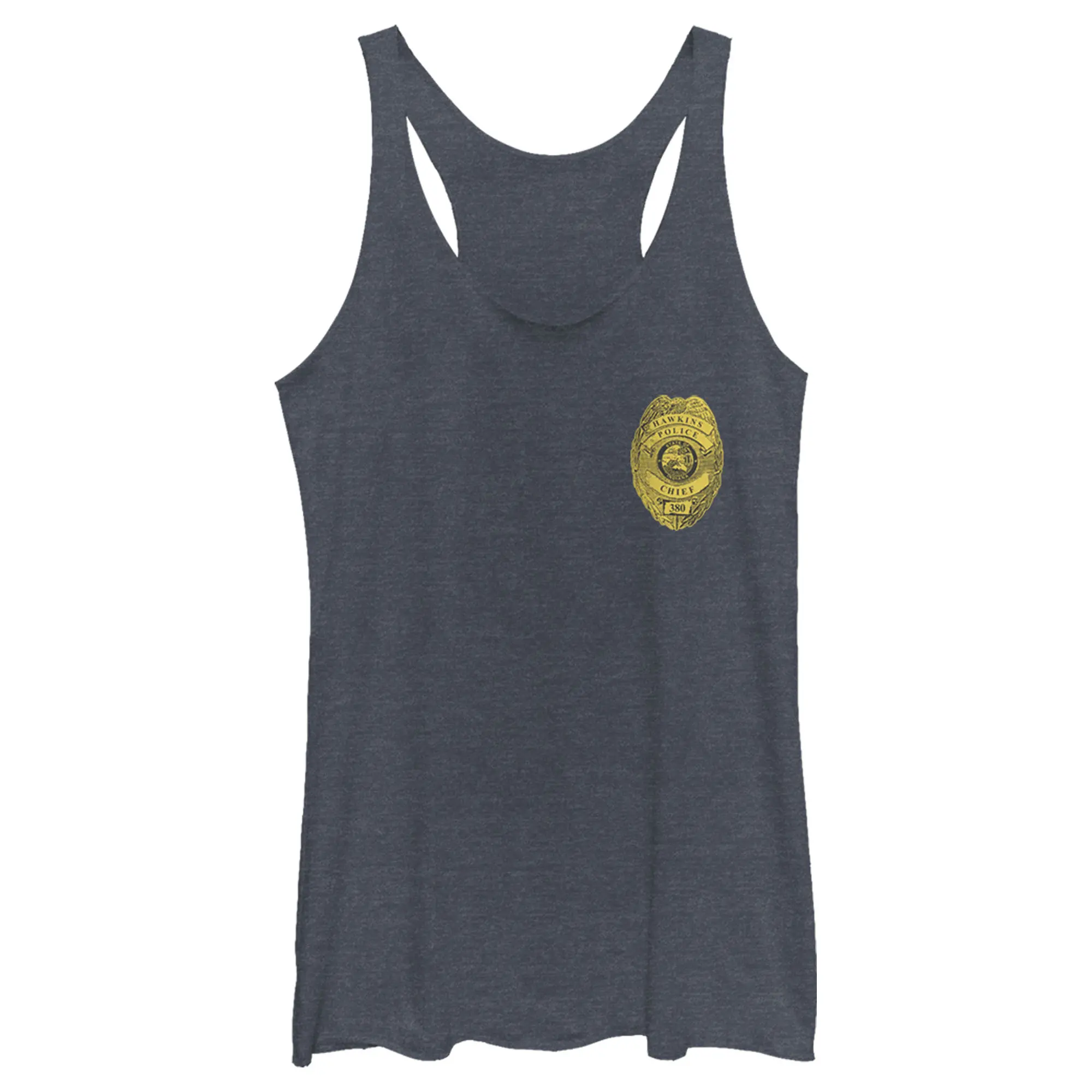 Women's Stranger Things Hawkins Police Badge Costume Racerback Tank Top