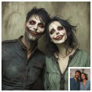 Demon dark image Gothic style high-definition frame customization, upload photos to customize frame paintings, create based on your pictures - very suitable for giving gifts, large wall decoration, and for home and office decoration