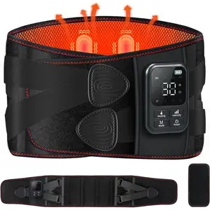 Heating Pad for Back Pain Relief, Cordless Heated Waist Belt Massager, 5000mAh Rechargeable, 4 Heat & 4 Vibration Modes, Lumbar Support Wrap for Lower Back, Abdominal Cramps, FSA Gift Women HSA