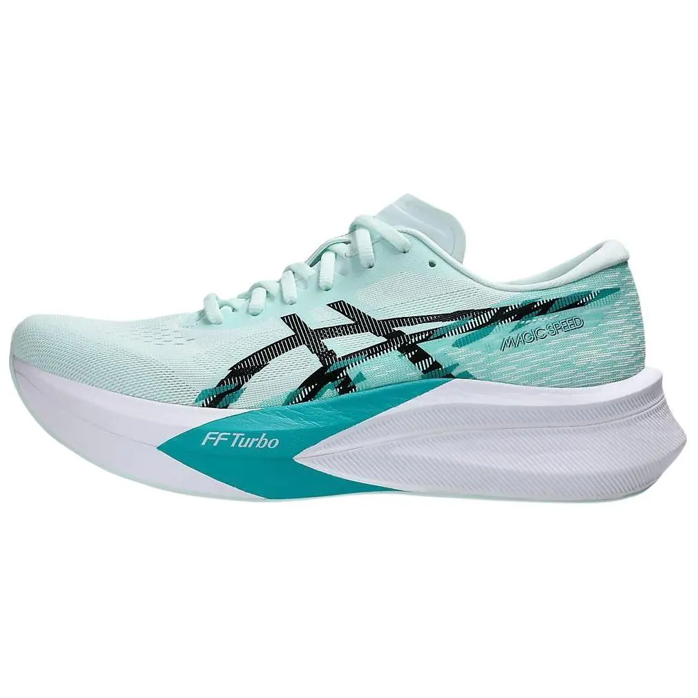 Men's ASICS Magic Speed 4 Carbon Plate Running Shoes - Running Trainer, Athletic Shoes with Breathable Comfort, Low-Cut Design in Teal Green