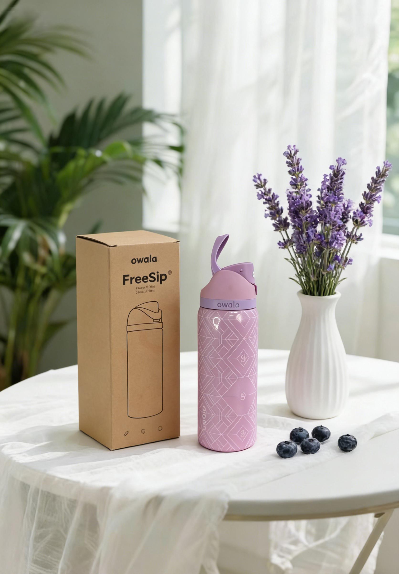 Owala 32oz Insulated Water Bottle Sparkle Purple Geometric Print Double-Walled Stainless Steel Leak-Proof Sip Lid Sweat-Proof Portable for Hiking Camping Commute Drinkware Flask - Stylish toddler black cherry tumbler can Set of Glass Jars with Coffee Cups