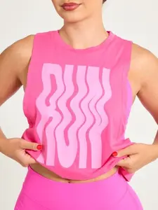 Run Crop Tank - Pink Crush
