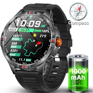 New 1000mah Large Capacity Outdoor Adventure Rugged Fitness Smartwatch, Long Battery Life, IP68 Waterproof, Bluetooth-compatible, Compatible with Android/iOS