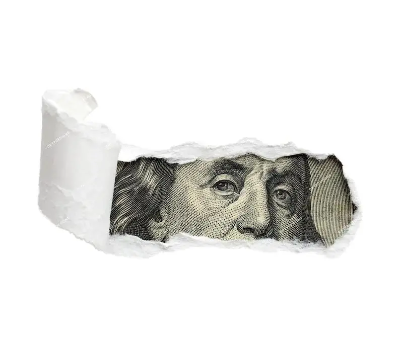 Ben Franklin Money Sticker, Vinyl Sticker, Water Resistant Laptop Water Bottle Decal Sticker