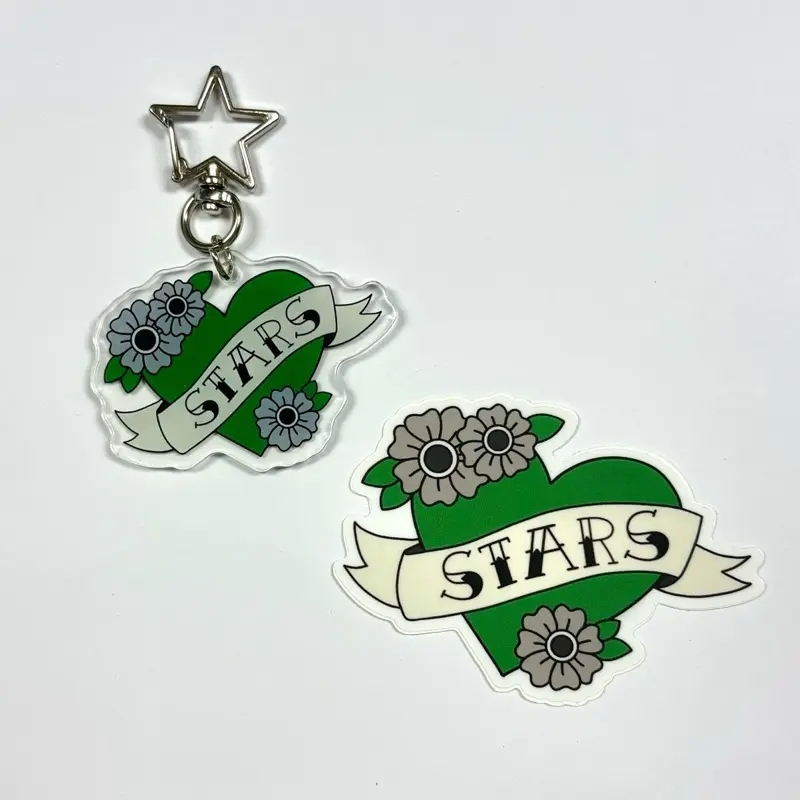 Stars Hockey Vinyl Sticker & Acrylic Keychain