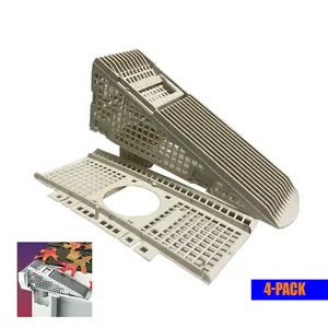 Wedge Oversized Gutter Guard 4-Pack Fits 6" Gutters Made in USA Tool-Free Install Clog Protection Eco-Friendly 4-Pack for 200 Feet of Gutters