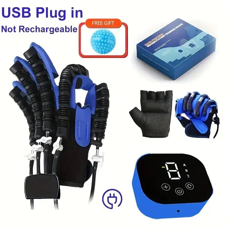 A Set Of Rehabilitation Robotic Gloves Upgraded Hemiplegic Hand Strike Recovery Device, Equipped With Intensity Adjustment Function, Robotic Rehabilitation Physiotherapy Gloves Equipment Hand Physiotherapy Equipment