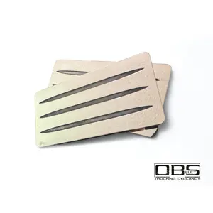 OBS - '3 Flute Lines' Classic Pillar Emblem - Machined Billet - Sold as a Pair
