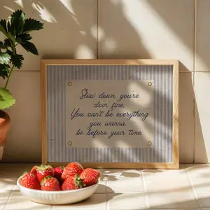 1pc Framed Inspirational Billy Joel Lyrics Wall Art, Motivational Quote Print for Music Lovers, Perfect Home Decor Gift