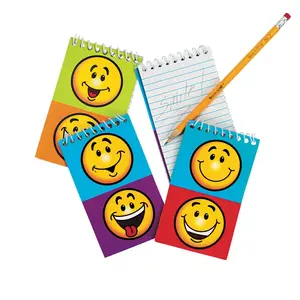 Smile Face Spiral Notepads - 12 Pc.