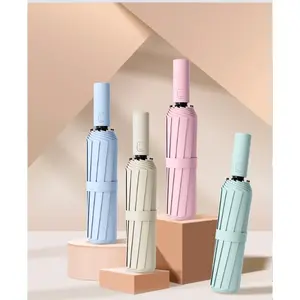 Windproof Automatic Umbrella, Large Stormproof, UV Upf 50+ Sun & Rain Protection, Folding Umbrellas for Men and Women, Portable Folding Umbrella