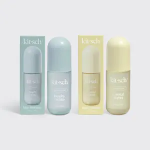 Kitsch Coastal Cottage Hair Perfume Duo - Coastal Sorbet & Beachy Gelato - Vegan Cruelty-Free - Travel-Friendly - Refreshes Hair Between Washes - Patented Odor Elimination - Versatile Fragrance