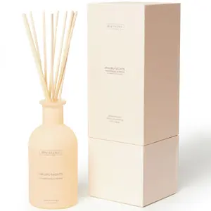 Benevolence LA Reed Diffusers for Home - Champagne & Peony | Luxurious Home & Bathroom Decor | Long-Lasting Scent Diffuser for Home - Malibu Sands Collection