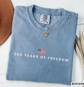 250 Years Of Freedom Shirt USA Anniversary Shirt Freedom Tee American 250 Merchandise 4th of July Shirt Youth-Adult XS-3XL