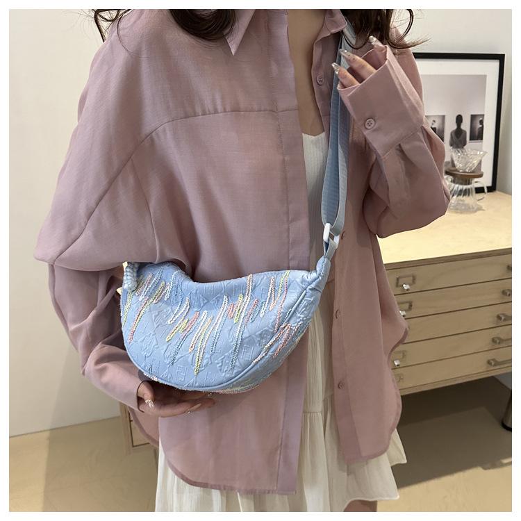 Ins Style Minimalist Crossbody Bag, Women Single Shoulder Phone Bag, Lightweight Versatile Niche Dumpling Bag for Girls