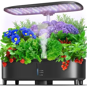 Hydroponics Growing System Kit 15 Pods Misting  Garden Indoor Garden Indoor Gardening System 5L Water Capacity 48W Grow Light Gardening Gifts for Women