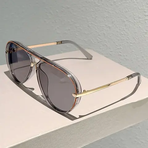 Unisex Retro Aviator pa Sunglasses - Multi-Color Gradient Lens, Polyamide Frame, Multiple Colors Option, Yes for Outdoor Wear Sports Eyewear for Outdoor Activities