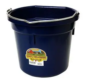 Flat Back Plastic Bucket