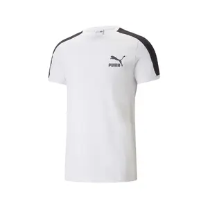 PUMA Womens T7 Iconic Crew Neck Short Sleeve Casual Tops Casual - White