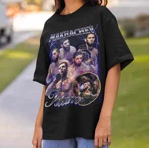 Islam Makhachev Vintage 90s Graphic Style T-Shirt Retro Bootleg T-Shirt Oversized Sport Tee Ground and Pound UFC T-shirt Khabib Shirt Champ