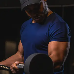 LUXPRO Essential Tee Storm Navy Premium Weight Cool-Hand Feel Adaptive Stretch Sweat-Wicking Odor-Resistant Pre-Shrunk Fabric Wider Neck Form-Fit True to Size M L XL