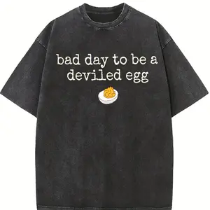 Comfort Colors Bad Day To Be A Deviled Egg T-shirt Funny Thanksgiving Dinner T-shirt Sarcastic Friendsgiving Food Humor Tee