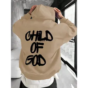 Manfinity Dauomo Men'S Letter Print Casual Hooded Sweatshirt SHEIN