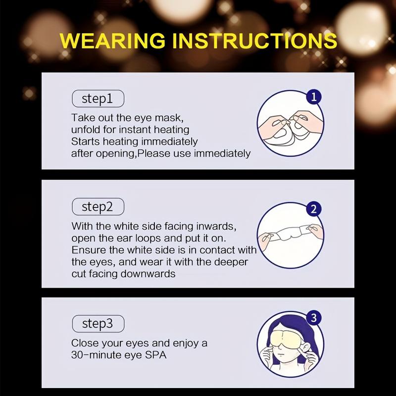 Light-Blocking and Popular Eye Mask for Protection - 30pcs Lutein Steam Eye Mask - Warm Moist for the Eyes - Convenient for Office And Travelling - Eye SPA Mask