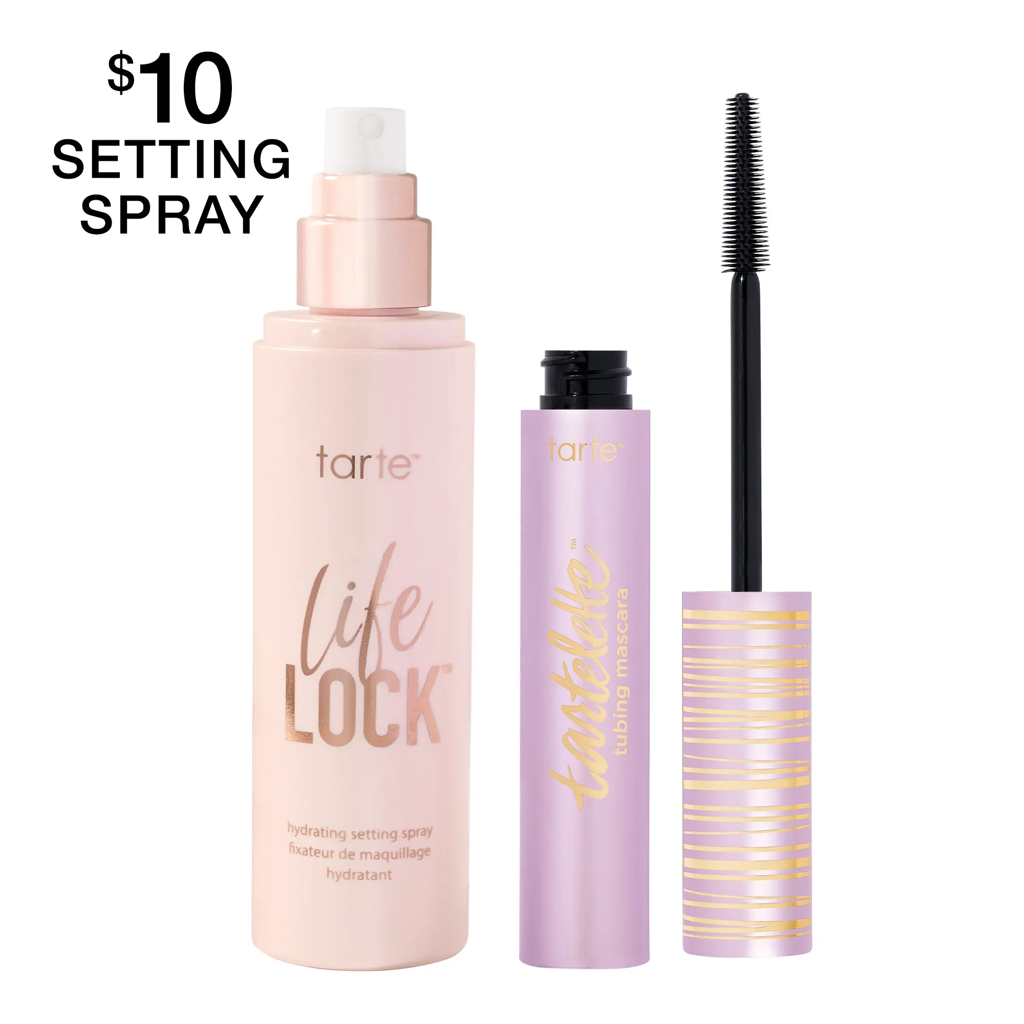 tarte locked in duo - tubing mascara & life lock setting spray tarte locked in duo - tubing mascara & life lock setting spray