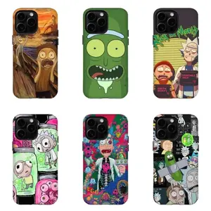 Rick and Morty Crazy Universe Smartphone Casing - Vibrant Art Print Shockproof Cellphone Covers for iPhone 11-17 Pro Max, Samsung S22-S25 Ultra, Handheld Wireless Phone Accessories, Fan Gifts for Men and Women