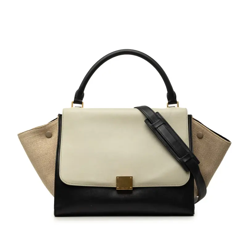 Pre-owned Celine Calfskin Shoulder Bags Trapeze Leather 2way bag