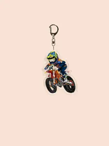 2D Flat Motorcycle Acrylic Keychain, Durable 5cm/1.97in with Protective Film, Perfect Gift for Car Mirror Backpack Home Decor